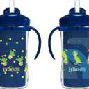 Dr. Brown's Milestones Insulated Sippy Cup with Straw and Handles, Spill-Proof Tumbler with Lid, 2-Pack, Blue, 10 oz/300 mL, BPA Free, 12m+