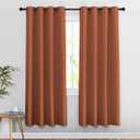 NICETOWN Doorway Curtains for Girls Room 78 inches Long, Grommet Privacy Light & Sound Reducing Room Darkening Window Treatments for Living Room, 2 Panels, Burnt Orange, W52 x L78