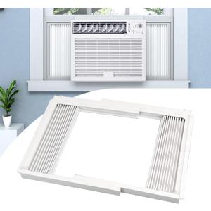 Window Air Conditioner Side Panels with Frame,Window AC Side Panels Insulation Curtain Kit,Fits for Most 5000BTU Window AC Units