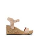 DREAM PAIRS Women's Open Toe Buckle Ankle Strap Platform Wedge Sandals Women 2025 (Nude/Pu) 7.5