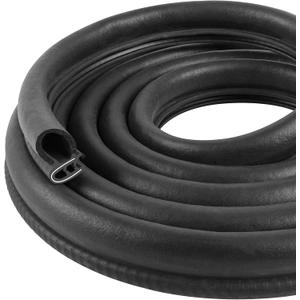 Automotive Door Weather Stripping 25Ft Car Door Rubber Edge Trim Seal Strip Gasket with Side Bulb for Car Bus Camper Boat RV Truck Doors