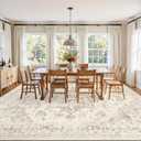 Area Rugs 9x12 Living Room: Bedroom Washable Carpet Beige/Ivory