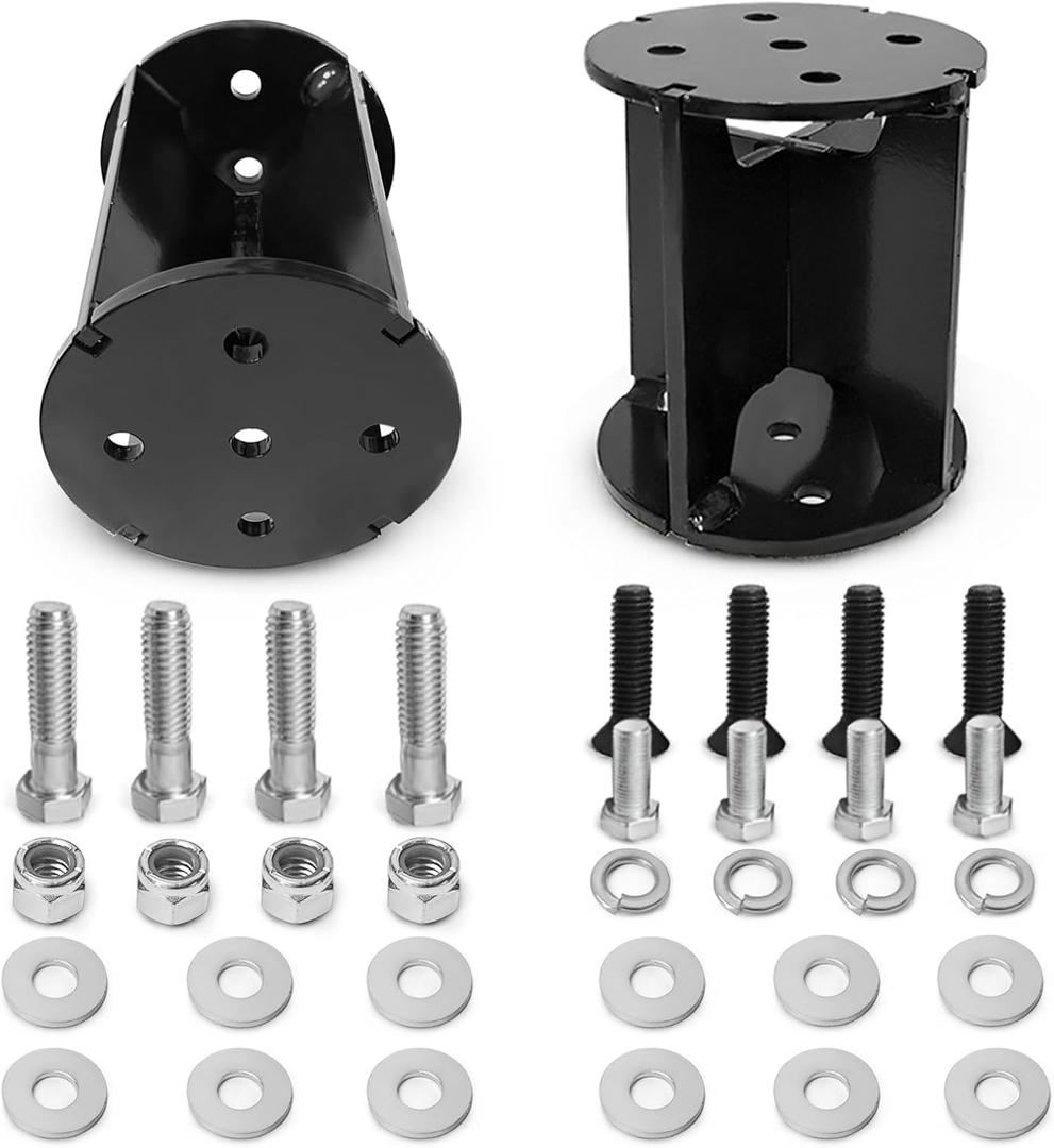 6" Straight Air Helper Spring Spacer, Heavy-Duty Steel Compatible with Ford F150/F250/F350, Chevy, GMC, Ram, Toyota Air Springs Lift Spacer (7X1272)