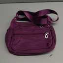 Crossbody Bag for Women Waterproof Shoulder Bag Messenger Bag Casual Nylon Purse Handbag (Small, Purple)