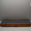 Adjustable Dog Ramp for Bed - Foldable Wooden Ramp for Dogs to Get on Bed, Couch, or Car with 13.4" Wide Walking Space (Walnut Wood with Gray Carpet, Medium)