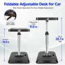 Car Seat Tray Table, Adjustable Car Desk for Laptop, 360 Rotating | Multi-Function Car Tray Table for Passenger & Rear Seat, Portable Eating & Work Station, Essentials Accessories for Long Trip