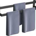 Matte Black Double Towel Bar,32 Inch Towel Rack for Bathroom Stainless Steel Towel Holder Wall-Mounted Bathroom Hardware Accessories