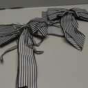 2 Pack Black White Stripe Halloween Fall Bows for Wreaths,12x20Black and White Christmas Decorations Bow for Tree Topper Gothic Spooky Holiday Birthday Party Wall Home Front Door