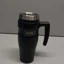 THERMOS Stainless King Vacuum-Insulated Travel Mug with Handle - 16oz, Midnight Blue - Thermos Tumbler for Hot & Cold Drinks - Leak & Sweat-Proof Stainless Steel Coffee Mug with Lid for Commuting