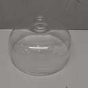 MyGift 8.7 Inch Round Glass Cake Dome Cover, Pastry Display Cloche with Knob Handle, Cake Stand Lid