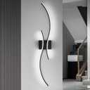 CANEOE Modern Led Wall Light, 39inch Black Indoor Led Wall Sconce Lighting, Bathroom Vanity Light Fixtures Over Mirror for Living Room Hallway Bedroom Bedside Wall Lamp (Cool White, 6000K) (Hard-wired, Black, 6000K)