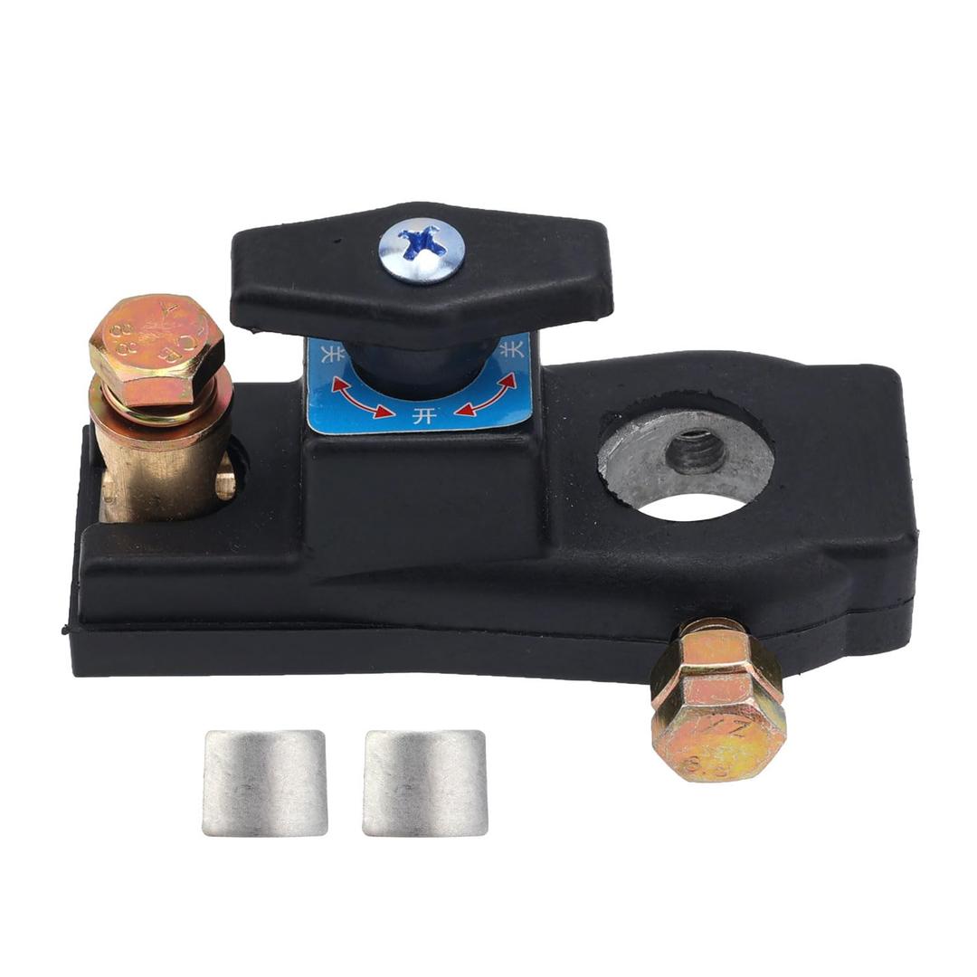 Car Battery Disconnect Switch, Heavy Duty Battery Isolator Switch with Metal Gaskets Anti-Leakage Cut Off Universal Shut Power Off 12V/24V for Car Truck Boat