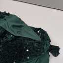 Women's Sexy Glitter Halterneck Sleeveless Bodycon Sequins Club Party Mini Dress, Size M