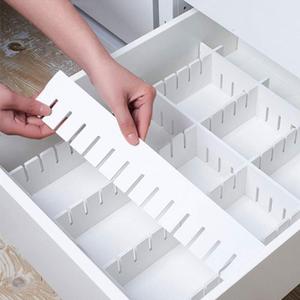 10Pcs Drawer Dividers, 15.75" x 3.55", Thick, DIY Organizer Separator, Large Adjustable Dresser Drawer Organizer for Clothes, Bedroom, Bathroom, Kitchen Cutlery, Desk, Office Storage (White)
