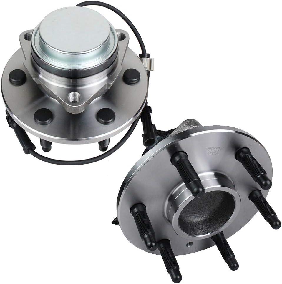 Autoround 515054 2WD Front Wheel Bearing and Hub Assembly Fit for 99-13 Chevy Tahoe Silverado Suburban Avalanche Express 1500 2500, 03-13 GMC Yukon XL 1500 Sierra Savana, 02-06 Cadillac Escalade