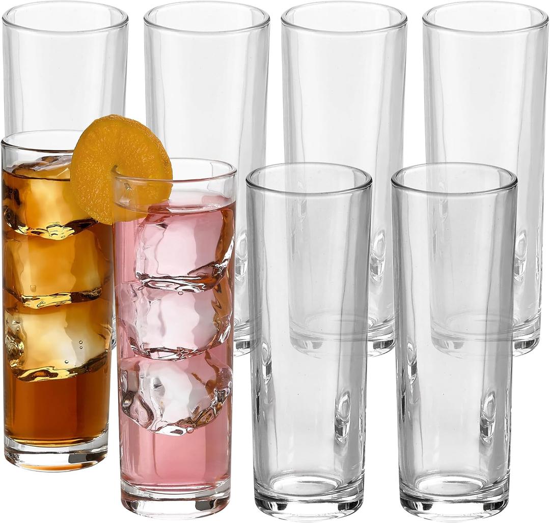 PARNOO Highball Glasses - Tall 10 oz. Cocktail Glasses for Cold Beverages - High Ball Glasses Set for Parties, Weddings, Birthdays, & Anniversaries - Dishwasher-Friendly Water Glasses Set of 8 PARNOO Highball Glasses - Tall 10 oz. Cocktail Glasses for Cold Beverages - High Ball Glasses Set for Parties, Weddings, Birthdays, & Anniversaries - Dishwasher-Friendly Water Glasses Set of 8