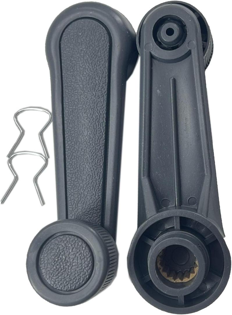 FainWan Pair Window Crank Lever Handle Gray Compatible with Tacoma Corolla Pickup Van T100 69260-10040-J
