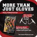 KITCHEN PERFECTION Silicone Smoker Oven Gloves -Extreme Heat Resistant BBQ Gloves -Handle Hot Food Right on Your Smoker Grill Fryer Pit|Waterproof Oven Mitts Grill Gloves |Superior Value Set+3 Bonuses