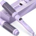 Upgraded Thermal Brush by BeKind Twist Pro - 1.5 Inch Versatile Heated Round, Effortless Curling Hair Styling Tools, Negative Ion Blow Out Hot Round Brush, 20s Fast Heats (Purple, Large)