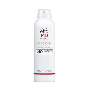EltaMD UV AOX Mist Mineral Sunscreen Spray SPF 40, Broad Spectrum Face and Body Sunscreen with Zinc Oxide, 100% Mineral Active, Hydration Boost with Antioxidants, Moisturizer with SPF 40, 5 oz