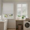 DEZ FURNISHINGS Premium Cordless 1" Room Darkening Vinyl Mini Blinds, 23.5" W x 48" H, White