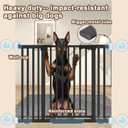 41" Extra Tall Baby Gate for Big Dog No Jumping Over, 30-40.9" Wide Pet Safety Gate Indoor for Doorways No Drilling,Auto Close Child Puppy Gates for Stairways Pressure Mounted (Black)
