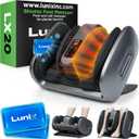 Lunix LX20 FSA Foot and Calf Massager for Plantar Fasciitis, Neuropathy Relief, Adjustable Leg Ankle Deep Kneading Shiatsu Therapy with Heat, Blood Circulation, Hot Cold Pockets Granite Gray