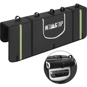 Tailgate Pad for Mountain Bike, Upgrade Truck Tailgate Bike Pad with Reflective Strips & Tool Pockets, Heavy Duty MTB Tailgate Pad Pickup Tailgate Cover for 5 Bikes