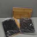 2 Set XL Stackable Wire Basket with Bamboo Tops & Tags- Pantry Organizer and Storage Bins, Kitchen Counter Cabinet Shelf Countertop Under Sink Organizing, Food Snack Produce Onion Potato Bread Storage