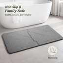 ME MOTHER EARTH XL Double-Sided Stone Bath Mat 19.7" x 31.5", Diatomaceous Earth Bathroom & Kitchen Mat, 2-Piece Quick Dry Absorbent Bath Mat, Eco-Friendly & Non-Slip, Water Absorbing Floor Mat