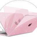 G JGOO Compatible with MacBook Air 13 inch Case 2026 2025-2022 M5 A3449 M4 A3240 M3 A3113 M2 A2681, Glitter Hard Shell for MacBook Air 13.6 inch Case + Keyboard Cover + Screen Protector, Sparkly Pink