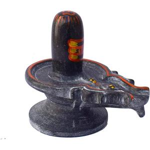 Natural Stone Marble Lord Shiva Lingam Puja Idol Murti-Shiv Ling Idol Murti Sculpture (8 Inch)