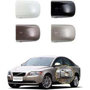 Car Door Handle Cover Cap Compatible with Volvo 07-16 S80/04-10 S40/09-17 XC60/08-16 XC70/08-15 V70/10-13 C30/06-13C70/05-12 V50 39998270 Door Key Cover Handle Accessories Lock Cap Black