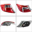 LH Outer Rear Tail Light Replacement for Toyota Camry 2012-2014 Clear Lens Left Driver Side Brake Lamp 8156006470 TO2804114