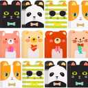 Yexiya 36 Packs Mini Notebooks for Kids Small Cute Notebooks Bulk Cartoon Cat Panda Themed Party Favors for Christmas Classroom Prizes Gift(Classic Styles)