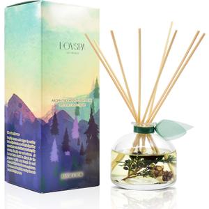 LOVSPA Winter Forest Pine Reed Diffuser Set | Juniper Berries, Sandalwood & Cedar Notes | Made with Real Botanicals | Proudly Made in The USA