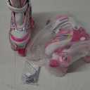 Roller Skates for Kids Girls Toddlers Beginners, 4 Size Adjustable Light Up Wheels Roller Skates for Girls Youth (Medium(2-5), Pink)