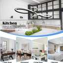 Black Chandeliers for Dining Room Light Fixture Modern Led Pendant Lighting for Kitchen Island Lighting Dimmable with Remote Controller, 3000K-6500K Color Changing