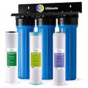 iSpring Whole House Water Filter System, Reduces Lead, Scale, Chlorine, Chloramine, 3-Stage Whole House Water Filtration System, Model: WGB32B-KDS