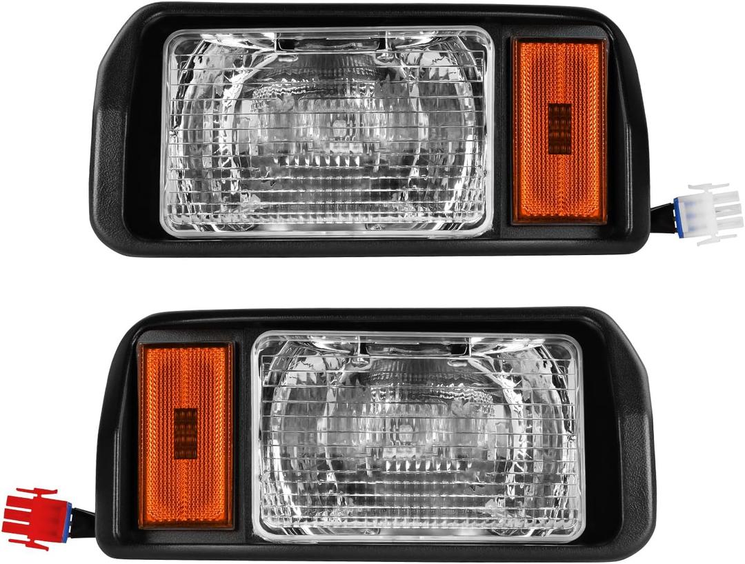 Panglong Club Car DS Headlights Kit-Factory Style Halogen Headlights, Suitable for Club Car Ds 1993-Up Golf Cart, DS Halogen Headlights Kit-Passenger and Driver Side, Replace OEM 101988002, 101988001