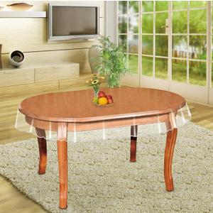 Clear Vinyl Tablecloth Protector Oval Kitchen 100% Waterproof Transparent Plastic Table Cover Oval 52 x 70 Inch