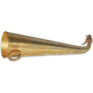 Brass Gaumukhi Shringi for Hindu Puja