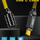 Poyiccot USB C Extension Cable 3ft, 140W USB 4.0 Type C Male to Female Extension Cable, 20Gbps Data & 8K Video Fast Charging Type C Extender, for Thunderbolt 3, Laptop, PC, Phone