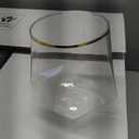 40 count Diamond Unbreakable Stemless Plastic Wine Champagne Whiskey Glasses Elegant Durable Disposable Indoor Outdoor Ideal for Home, Office, Bars, Wedding, 12 Ounce Cups Gold Rim (Gold)