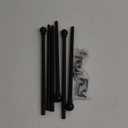 KXLife 2 Pack Small Curtain Rod 18-30 Inch, 1/2" Diameter, Cafe Door Curtain Window Rod, Adjustable Drapery Rods with Brackets (Black)