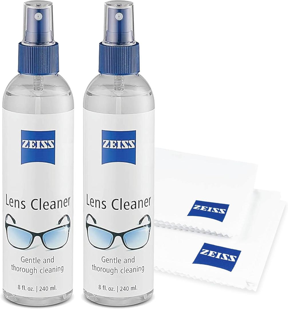 ZEISS Lens Cleaning Kit – (2) 8 oz Lens Spray & Microfiber Cloths
