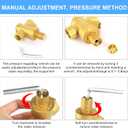 Water Pressure Regulator 3/4 inch with Gauge, Made of 100% High Hardness Brass, Adjustable Water Pressure Reducing Valve Water for Home DN20