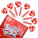 Pink Twisty and Swirl Lollipops, Pink Candy Individually Wrapped Suckers, Valentines Lollipops Candy Bulk, Kid's Lollipop for Birthday Party, Strawberry Flavor 36 Pack (EXP 07/15/27)