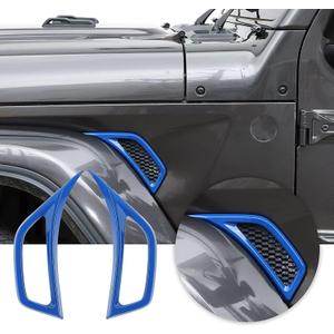 Voodonala for Jeep JL Side Air Conditioning Vent Outlet Decoration Trim for 2018-2026+ Jeep Wrangler JL JLU Gladiator JT Trunk 4xe, Blue