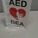 AED Projecting Acrylic Emergency Sign: 9" x 7.7" Size Inches AED Sign - Sturdy AED Projecting Signage for Wall Mounting in Public Spaces.